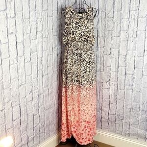 H &‎ M Animal Print Maxi Dress Size 4